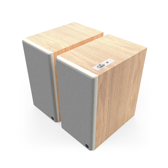 Klipsch The Nines II - Red Oak Finish Angle with Grill