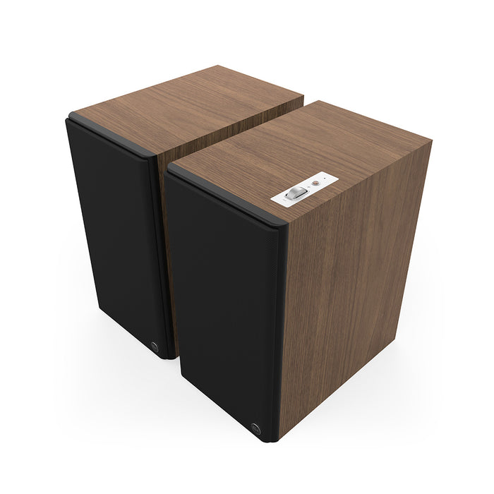 Klipsch The Nines II - Walnut Finish Angle with Grill