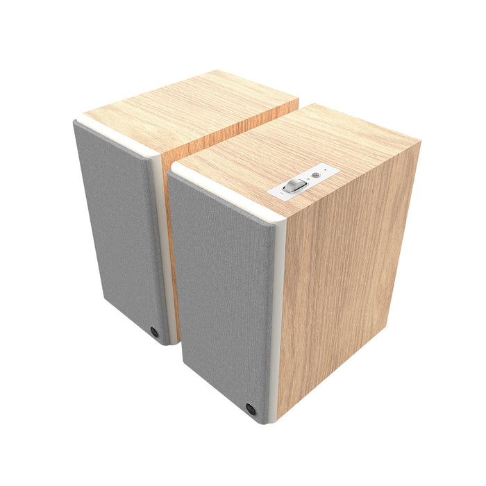 Klipsch The Sevens II - Red Oak Finish Angle with Grill