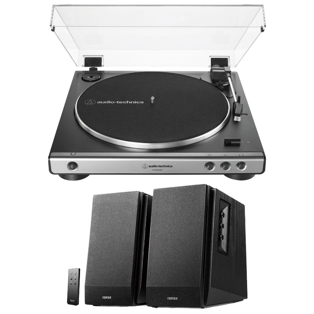 Edifier R1700BT Active Speaker (Pair) Audio-Technica LP60X USB Turntable  Package